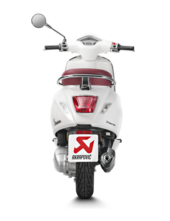Pot d'échappement complet Akrapovic en acier inoxydable pour Vespa Sprint 125ie / 150ie 3V, années 2017-2020 - 4