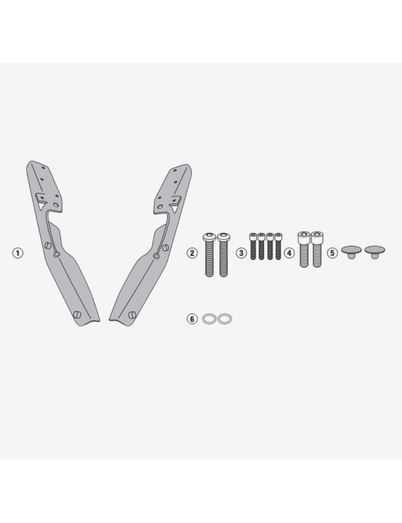 Attacco portapacchi posteriore GIVI sr1166 Monokey/Monolock Honda Forza 125-300-350 - 1 Attacco portapacchi posteriore GIVI sr1166 Monokey/Monolock Honda Forza 125-300-350 - 1
