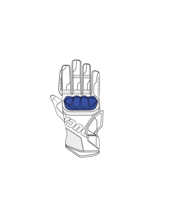 Guantes de Moto para Hombre Textil/Cuero Originales Ducati Sport C4 98107719 - 2