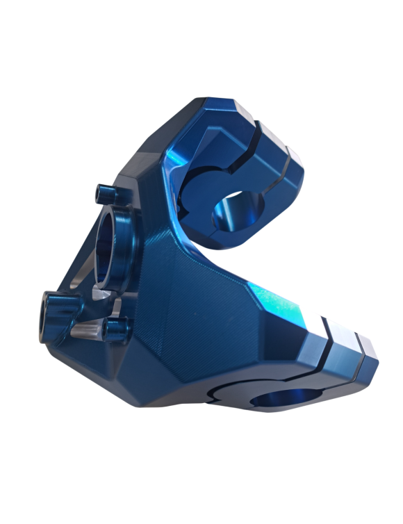 Billet Aluminum Handlebar Risers, Anodized, Blue, Limited and Numbered ...