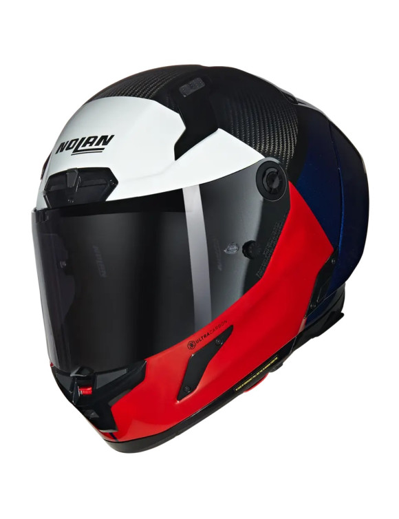 Casque de moto intégral Nolan X-804 RS Ultra Carbon Block 348 bleu/rouge brillant X84000850348 - 2