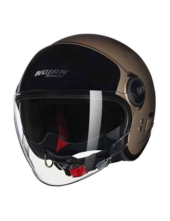 Casque de Moto Jet Nolan N21 Visor 06 Peinture Spéciale 341 Sable/Noir Brillant N2Y000730341 - 1