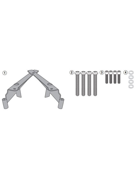 GIVI SR1190 Rear Attack Kit Honda PCX 125-150 Monolf Honda Counter - 1