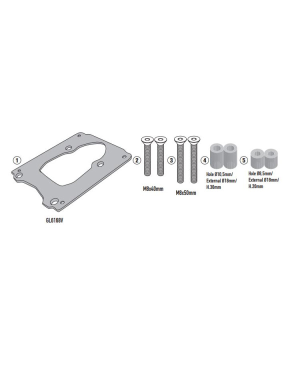 Attacco Posteriore Specifico per Bauletto MONOKEY® o MONOLOCK®, Givi SR9227, CFMOTO 800 mt-x - 1