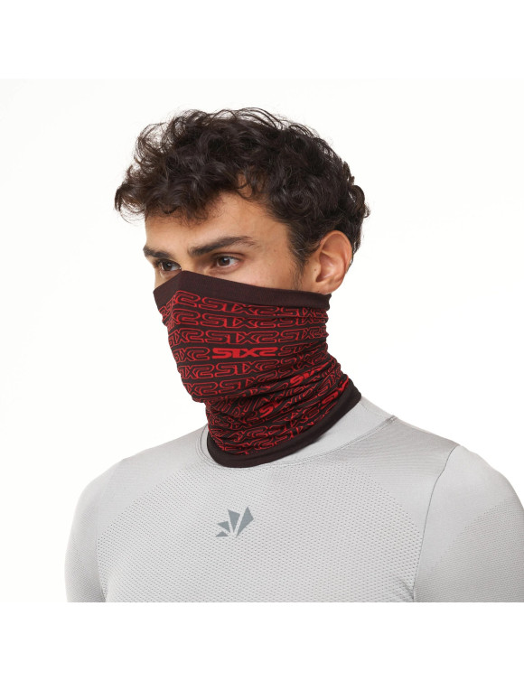 Pasamontañas Multiusos Unisex Sixs Logo Negro/Rojo TBX-V2-B/R - 2