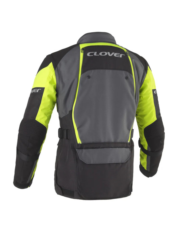 Clover Men's Adventure Motorcycle Jacket Rally-PRO WP Black/Yellow 17007-N/G - 2