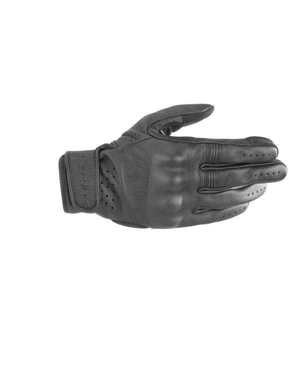 Guantes de moto Alpinestars Dyno de cuero - Negro/Negro 35096241100 - 1