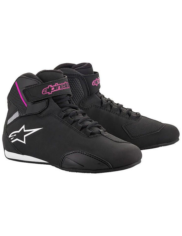 Chaussures de moto Alpinestars Stella Sektor pour femmes - Noir/fuchsia 25157191039 - 1