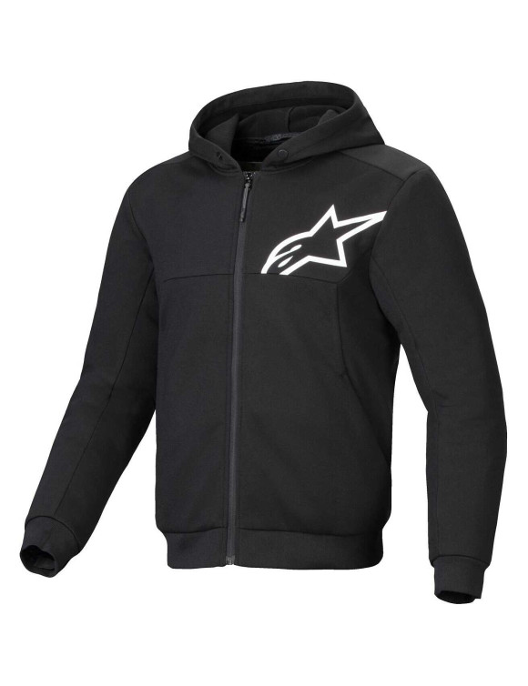Alpinestars Chrome V2 Sport Hoodie - Black/White 420032512 - 1 Alpinestars Chrome V2 Sport Hoodie - Black/White 420032512 - 1