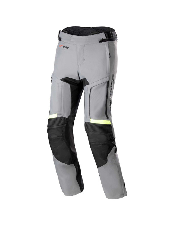 Pantalon moto 3 saisons Alpinestars Bogota' Pro Drystar® - Gris foncé/Jaune fluo 32269239350 - 1