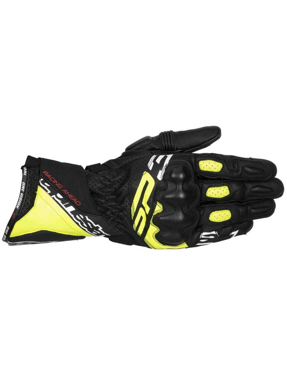 Alpinestars SP-3 Motorradhandschuhe – Schwarz/Fluo Gelb/Weiß 3550925158 - 1