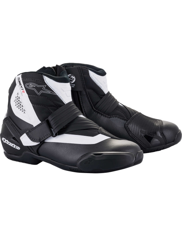 Bottes de moto Alpinestars SMX-1 R V2 - Noir/Blanc 222452112 - 1