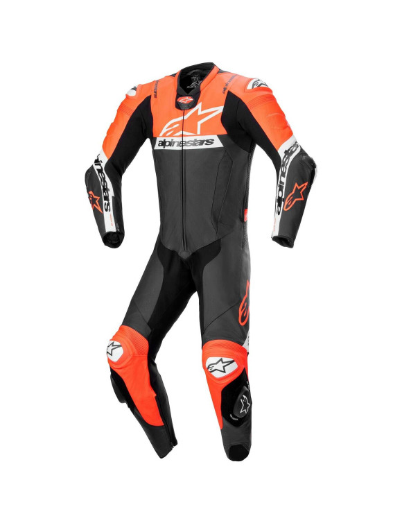 Combinaison moto en cuir Alpinestars Missile V2 Ward - 1 pièce - Noir/Rouge Fluo/Blanc 31518241321 - 1 Combinaison moto en cuir Alpinestars Missile V2 Ward - 1 pièce - Noir/Rouge Fluo/Blanc 31518241321 - 1