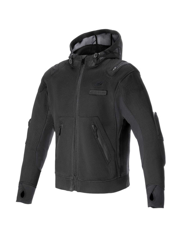 Alpinestars Moflow Air Tech Herren Kapuzenpullover – Schwarz/Schwarz 42025241100 - 1