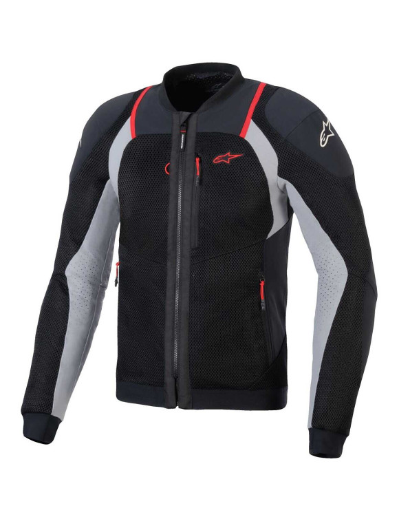 Veste de moto Alpinestars Troop-Air Pro - Noir/Gris cendré/Rouge vif 33011251087 - 1