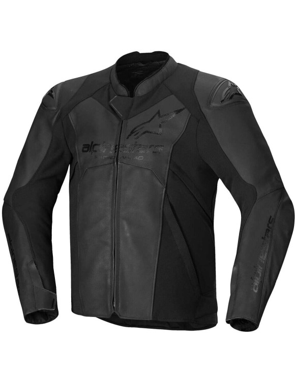 Alpinestars Faster V3 Leather Motorcycle Jacket - Black/Black 31035251100 - 1 Alpinestars Faster V3 Leather Motorcycle Jacket - Black/Black 31035251100 - 1