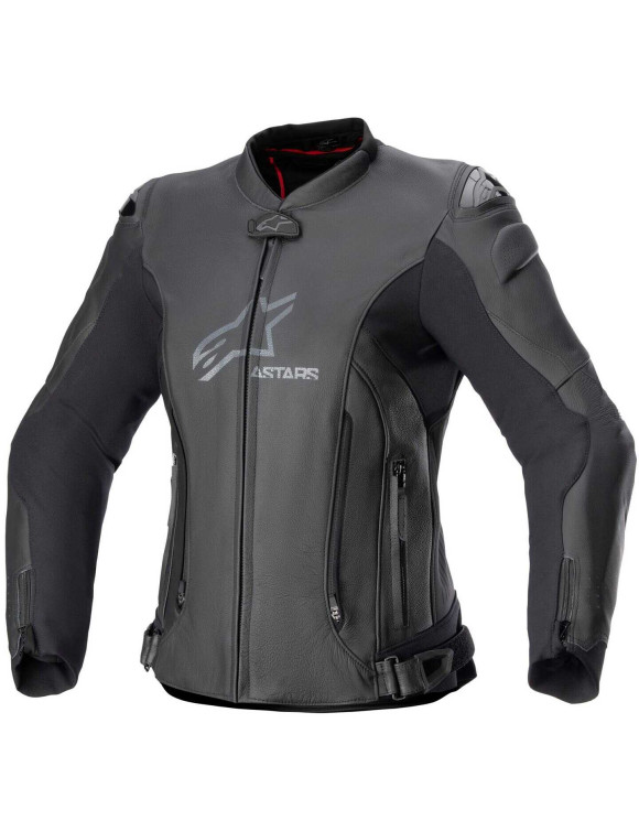 Veste de moto en cuir pour femme Alpinestars Stella GP Plus V4 - Noir/Noir 31105241100 - 1