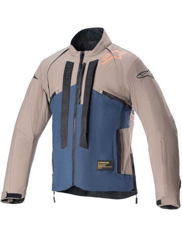 Veste de moto Alpinestars Techdura Falcon - Marron/Bleu nuit 37045248007 - 1