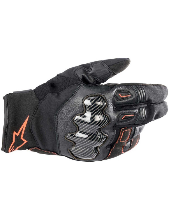 Gants de moto Alpinestars SMX-1 Drystar® - Noir/Rouge Fluo 35207231030 - 1