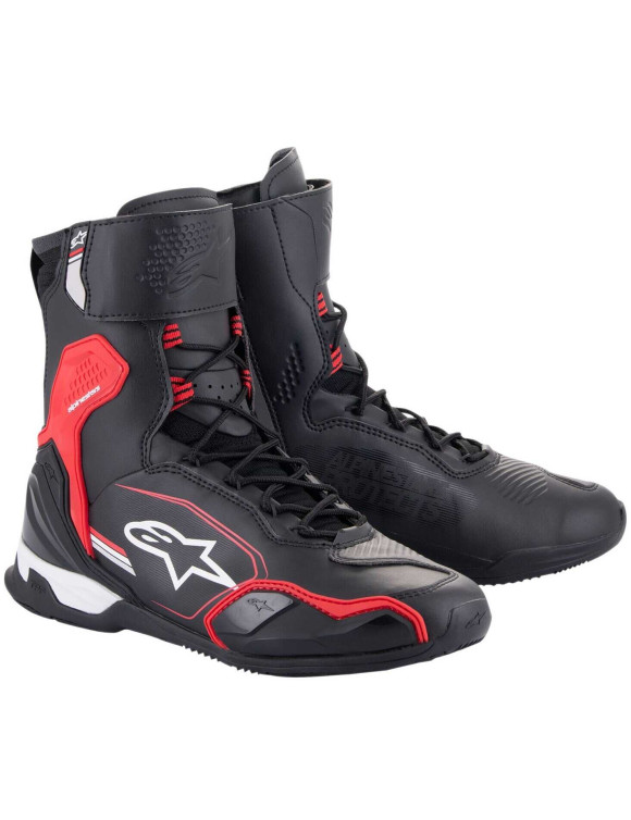 Alpinestars Superfaster Motorcycle Shoes - Black/Bright Red/White 25111241342 - 1 Alpinestars Superfaster Motorcycle Shoes - Black/Bright Red/White 25111241342 - 1