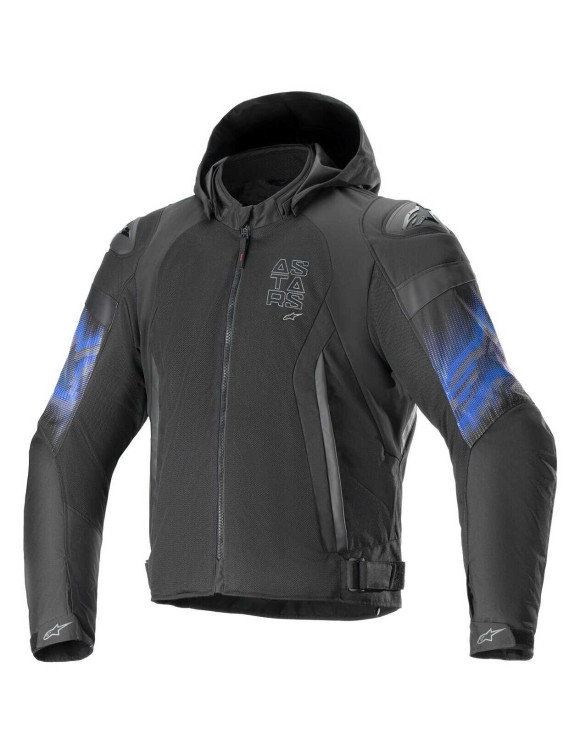 Alpinestars wasserdichte Motorradjacke Zaca Air Venom – Schwarz/Elektrisches Blau 3303224173 - 1