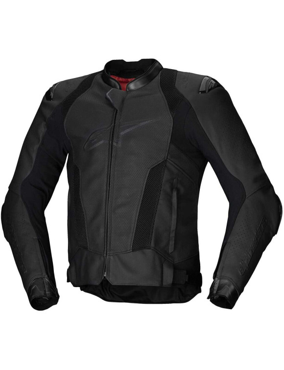 Alpinestars Missile V3 Airflow Leather Motorcycle Jacket - Black/Black 31002251100 - 1