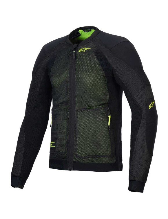 Veste de moto Alpinestars Troop-Air - Noir/Jaune Fluo 3301225168 - 1