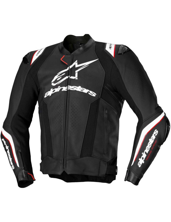 Giacca Moto Alpinestars In Pelle Missile V3 Ignition - Nero/Bianco 310032512 - 1 Giacca Moto Alpinestars In Pelle Missile V3 Ignition - Nero/Bianco 310032512 - 1