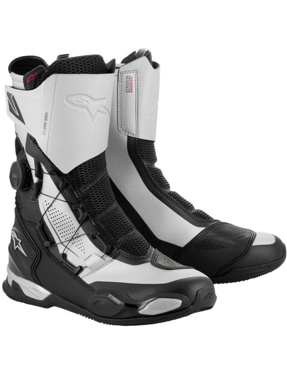 Bottes de moto Alpinestars Sp-X Boa - Noir/Argent 2222024119 - 1