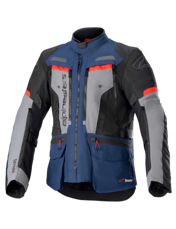 Blouson Moto Homme Alpinestars Bogotà Pro Drystar® Noir/Gris/Bleu 32070237093 - 1