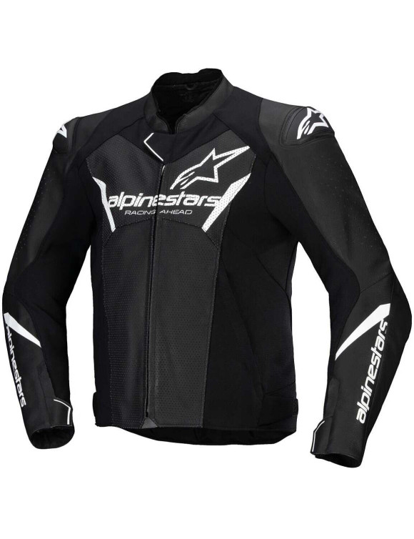 Alpinestars Faster V3 Airflow Leder-Motorradjacke – Schwarz/Weiß/Fluo Gelb 310362512 - 1 Alpinestars Faster V3 Airflow Leder-Motorradjacke – Schwarz/Weiß/Fluo Gelb 310362512 - 1