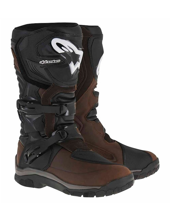 Botas de moto Alpinestars en cuero tratado Corozal Adventure Drystar® - Marrón/Negro 204771782 - 1