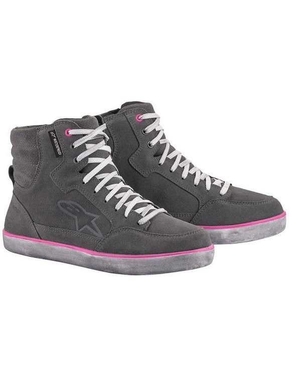 Zapatos de moto Alpinestars impermeables J - 6 mujeres - gris claro/fucsia 25422209095 - 1