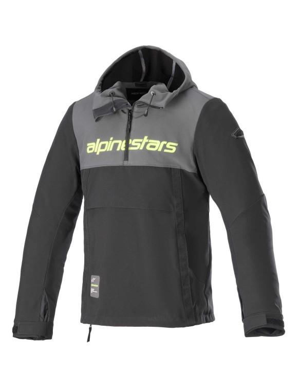 Felpa Con Cappuccio Alpinestars Sherpa - Grigio catrame/Nero/Giallo fluo 42081239151 - 1 Felpa Con Cappuccio Alpinestars Sherpa - Grigio catrame/Nero/Giallo fluo 42081239151 - 1