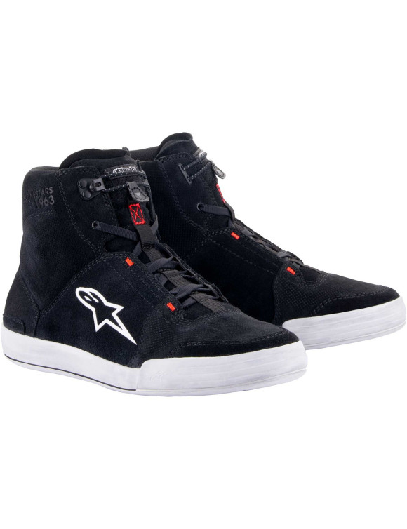 Alpinestars Chrome Motorradschuhe – Schwarz/Kaltes Grau/Fluo Rot 25123221054 - 1