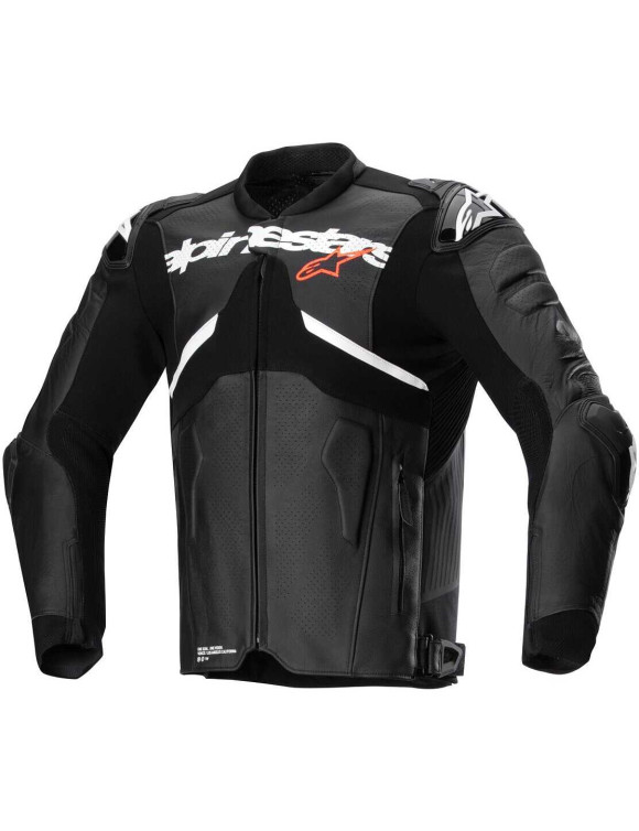 Giacca Moto Alpinestars In Pelle Atem V5 - Nero/Bianco 310652412 - 1