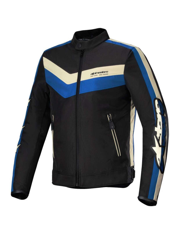 Alpinestars T-Dyno Water Resistant Motorcycle Jacket - Black/Blue/Ecru 32016251495 - 1 Alpinestars T-Dyno Water Resistant Motorcycle Jacket - Black/Blue/Ecru 32016251495 - 1