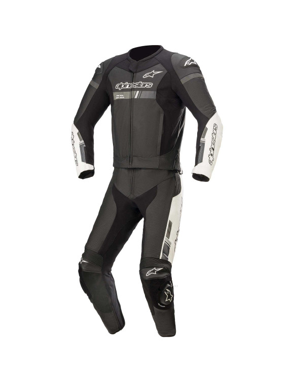 Combinaison moto en cuir Alpinestars GP Force Chaser - 2 pièces - Noir/Blanc 316032112 - 1 Combinaison moto en cuir Alpinestars GP Force Chaser - 2 pièces - Noir/Blanc 316032112 - 1