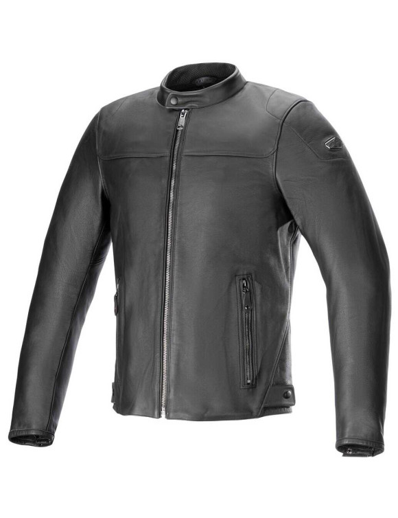 Giacca Moto Alpinestars In Pelle Blacktrack - Nero/Nero 31038241100 - 1