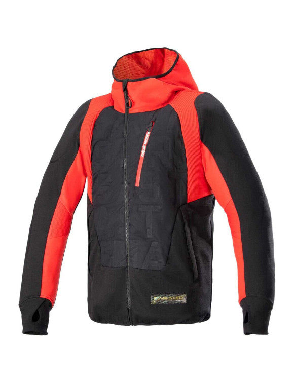 Alpinestars Hybrid Motorcycle Jacket With Alpinestars Mo.St.Eq Hood - Black/Fire Red 4201824146 - 1 Alpinestars Hybrid Motorcycle Jacket With Alpinestars Mo.St.Eq Hood - Black/Fire Red 4201824146 - 1