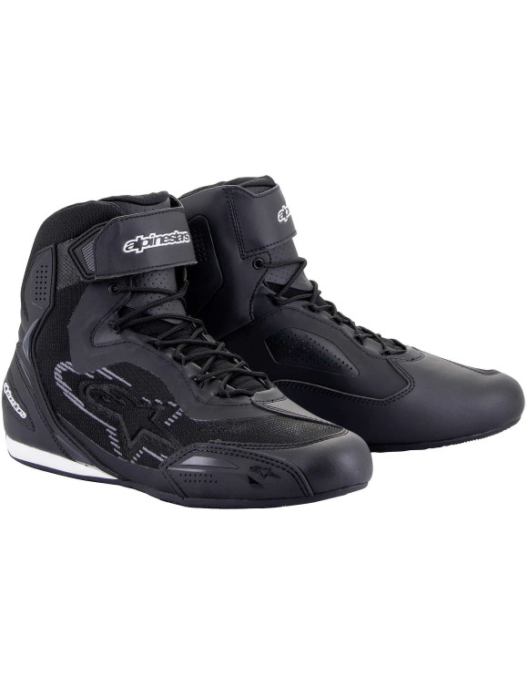 Zapatos de moto Alpinestars Faster-3 Rideknit® - Negro/Gris oscuro 2510319111 - 1