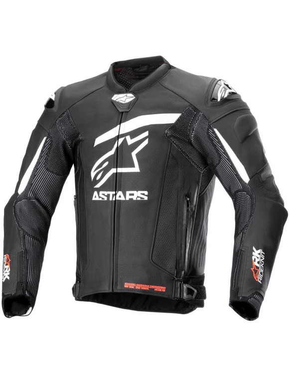 Alpinestars GP Plus R V4 Rideknit® Leather Motorcycle Jacket - Black/White 310032412 - 1