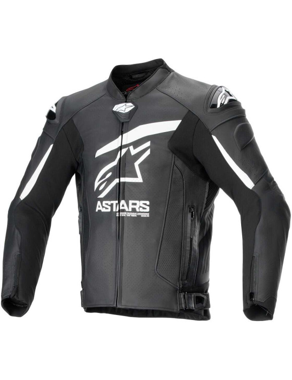 Veste de moto en cuir Alpinestars Airflow GP Plus R V4 - Noir/Blanc 310062412 - 1 Veste de moto en cuir Alpinestars Airflow GP Plus R V4 - Noir/Blanc 310062412 - 1