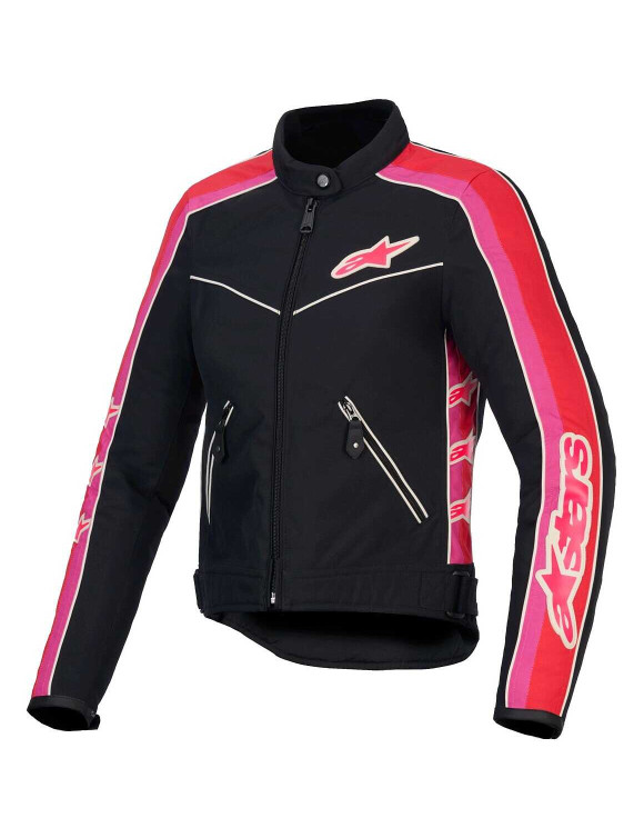 Giacca Moto Alpinestars Da Donna Stella T-Dyno Resistente All'Acqua - Nero/Rosso Brillante/Fucsia 32 - 1 Giacca Moto Alpinestars Da Donna Stella T-Dyno Resistente All'Acqua - Nero/Rosso Brillante/Fucsia 32 - 1