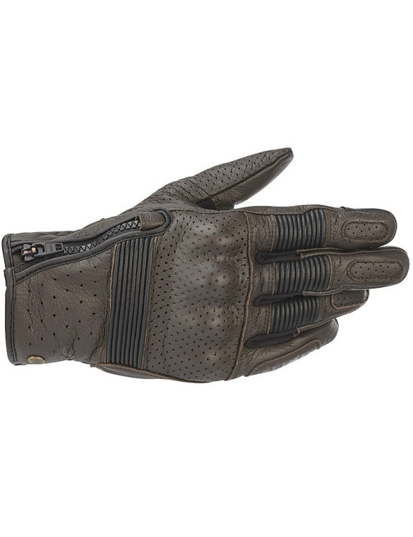Guantes de moto de cuero Alpinestars Rayburn V2 - Marrón tabaco 3508320810 - 1