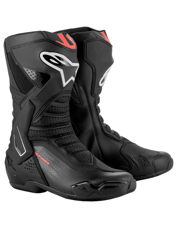 Bottes de moto Alpinestars SMX-6 V3 - Noir/Rouge Fluo 22230251030 - 1