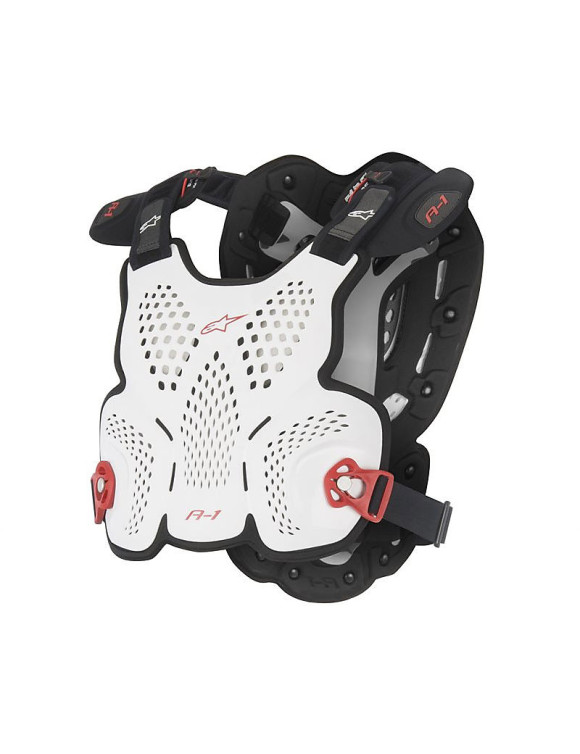 Alpinestars Plastron A - 1 - Blanc/Noir/Rouge 6700116213 - 1