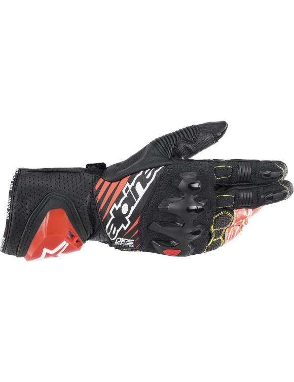 Guantes de moto Alpinestars GP Tech V2 - Negro/Blanco/Rojo fluo 35566221231 - 1