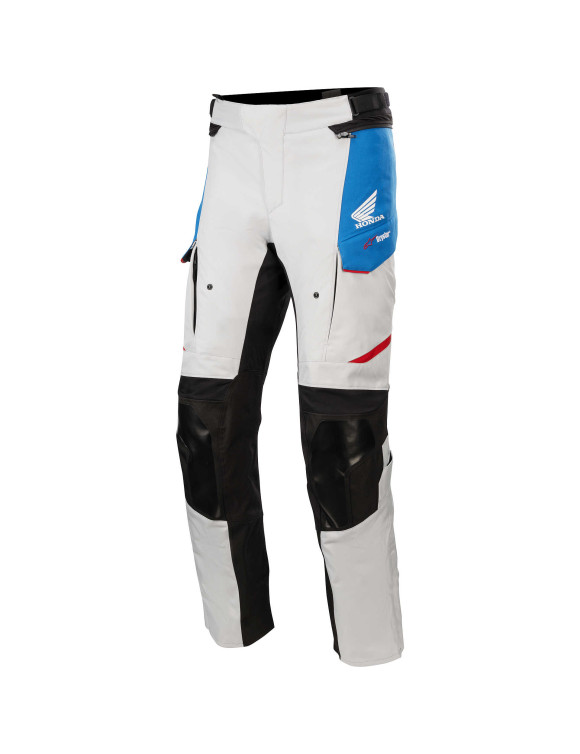 Alpinestars Honda Andes V3 Drystar® Motorcycle Pants - Ice Grey/Blue/Bright Red 32274219 - 1 Alpinestars Honda Andes V3 Drystar® Motorcycle Pants - Ice Grey/Blue/Bright Red 32274219 - 1