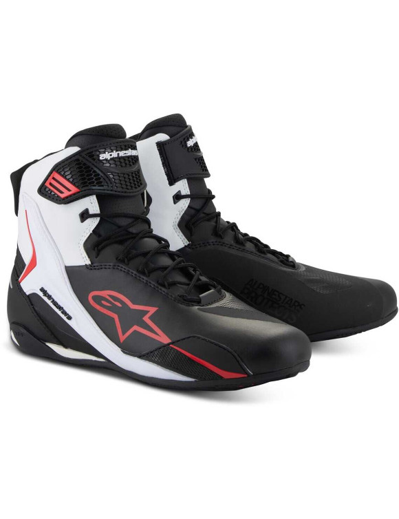 Scarpe Moto Alpinestars Faster - 4 - Nero/Bianco/Rosso 2510425123 - 1 Scarpe Moto Alpinestars Faster - 4 - Nero/Bianco/Rosso 2510425123 - 1